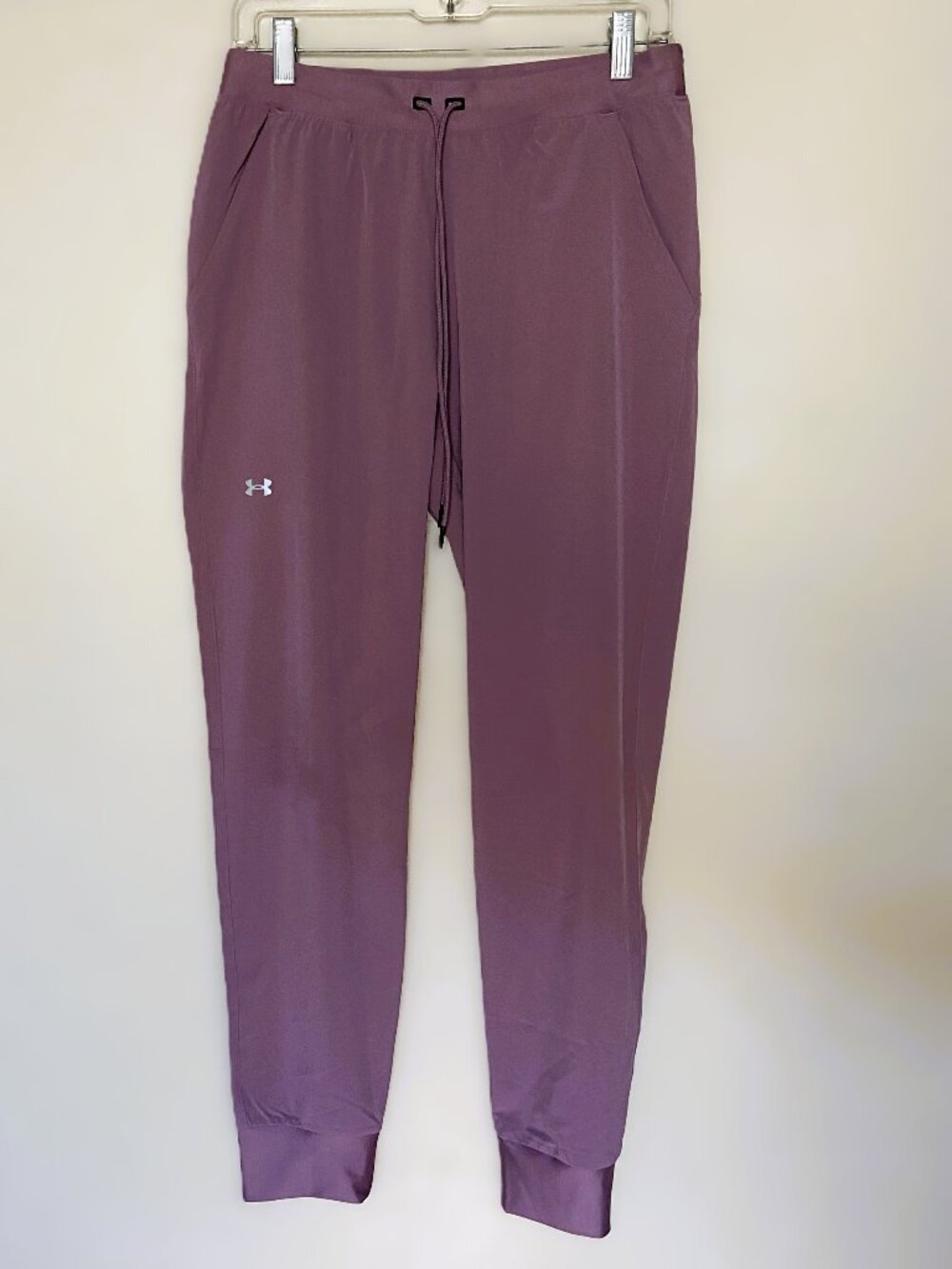 UNDER ARMOR Sports Woven Women’s running pants Loose MD maroon mist